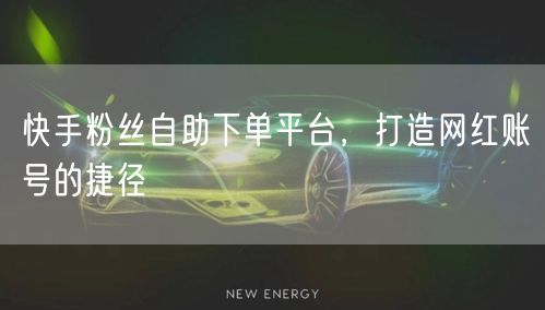 快手粉丝自助下单平台，打造网红账号的捷径