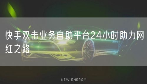 快手双击业务自助平台24小时助力网红之路