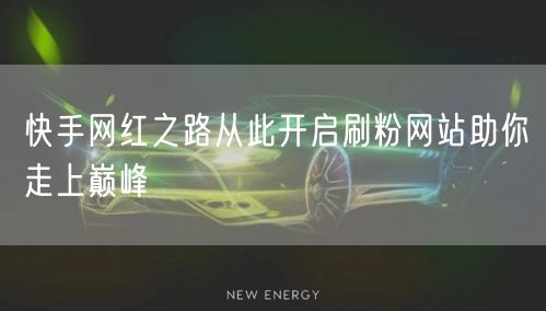 快手网红之路从此开启刷粉网站助你走上巅峰