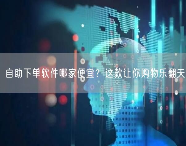 自助下单软件哪家便宜？这款让你购物乐翻天