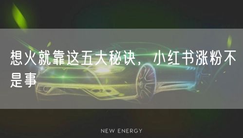 想火就靠这五大秘诀,小红书涨粉不是事